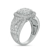 Thumbnail Image 3 of 2 CT. T.W. Composite Cushion Diamond Frame V-Sides Ring in 10K White Gold