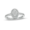 Thumbnail Image 0 of 1/2 CT. T.W. Composite Oval Diamond Frame Ring in 10K White Gold