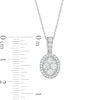 Thumbnail Image 3 of 1/2 CT. T.W. Oval-Shaped Multi-Diamond Frame Pendant in 10K White Gold