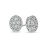Thumbnail Image 1 of 1/2 CT. T.W. Composite Oval Diamond Frame Stud Earrings in 10K White Gold