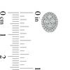 Thumbnail Image 3 of 1/2 CT. T.W. Composite Oval Diamond Frame Stud Earrings in 10K White Gold