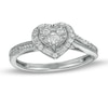 Thumbnail Image 1 of 1/5 CT. T.W. Heart-Shaped Multi-Diamond Frame Ring in 10K White Gold