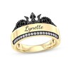 Thumbnail Image 0 of Enchanted Disney Villains Ursula 1/6 CT. T.W. Black and White Diamond Trident Ring in 10K Gold (1 Line)