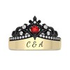 Enchanted Disney Villains Evil Queen Garnet and 1/5 CT. T.W. Diamond Heart with Dagger Ring in 10K Gold (1 Line)