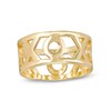 Thumbnail Image 1 of 9.0mm "XO" Hugs and Kisses Band in 10K Gold - Size 7