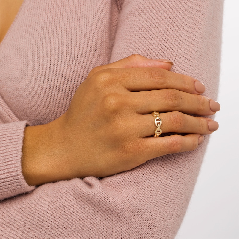 Main Image 2 of 7.0mm Mariner Chain Link Band in 10K Gold - Size 7