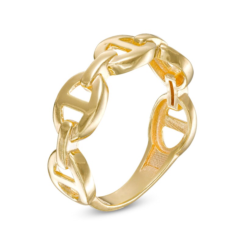 Main Image 3 of 7.0mm Mariner Chain Link Band in 10K Gold - Size 7