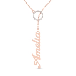 Diamond Lariat Name Necklace (1 Line)