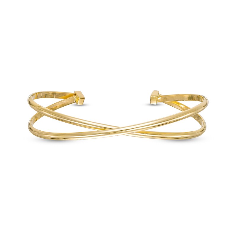 3.0mm Crossover Orbit Cuff in 10K Gold
