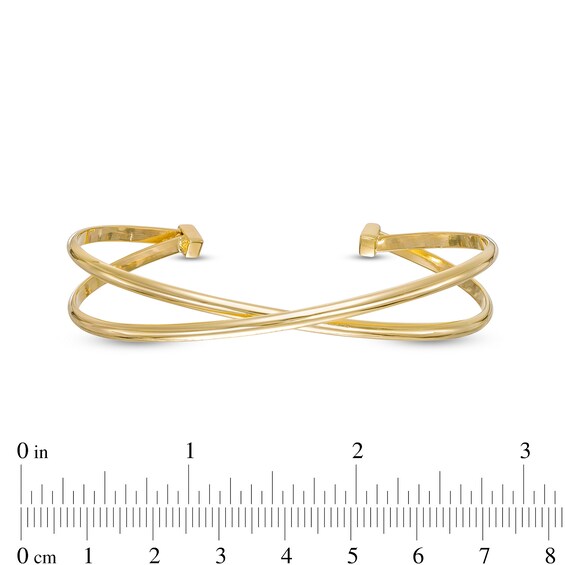 3.0mm Crossover Orbit Cuff in 10K Gold