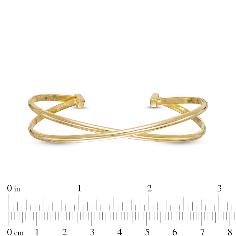 3.0mm Crossover Orbit Cuff in 10K Gold