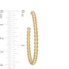 Thumbnail Image 3 of 30.0mm Beaded J-Hoop Earrings in 10K Gold