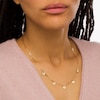 Thumbnail Image 2 of Mini Heart Dangle Station Necklace in 10K Gold