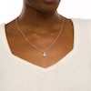 Thumbnail Image 2 of 5.0mm Tanzanite and White Topaz Frame Pendant in Sterling Silver