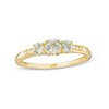 Thumbnail Image 1 of Aquamarine and Diamond Accent Three Stone Ring in 10K Gold