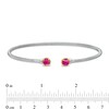 Thumbnail Image 3 of 5.0mm Ruby Duo Rope Bangle in Sterling Silver and 10K Gold