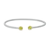 Thumbnail Image 1 of 5.0mm Peridot Duo Rope Bangle in Sterling Silver and 10K Gold
