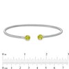 Thumbnail Image 3 of 5.0mm Peridot Duo Rope Bangle in Sterling Silver and 10K Gold