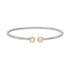 Thumbnail Image 1 of 5.0mm Button Freshwater Cultured Pearl Duo Rope Bangle in Sterling Silver and 10K Gold