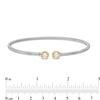 Thumbnail Image 3 of 5.0mm Button Freshwater Cultured Pearl Duo Rope Bangle in Sterling Silver and 10K Gold