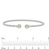 Thumbnail Image 3 of 5.0mm Aquamarine Duo Rope Bangle in Sterling Silver and 10K Gold