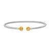 Thumbnail Image 1 of 5.0mm Citrine Duo Rope Bangle in Sterling Silver and 10K Gold