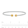 Thumbnail Image 3 of 5.0mm Citrine Duo Rope Bangle in Sterling Silver and 10K Gold