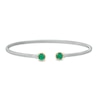 Thumbnail Image 1 of 5.0mm Emerald Duo Rope Bangle in Sterling Silver and 10K Gold