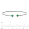 Thumbnail Image 3 of 5.0mm Emerald Duo Rope Bangle in Sterling Silver and 10K Gold