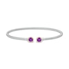 Thumbnail Image 1 of 5.0mm Amethyst Duo Rope Bangle in Sterling Silver and 10K Gold