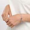 Thumbnail Image 2 of 5.0mm Swiss Blue Topaz Duo Rope Bangle in Sterling Silver and 10K Gold