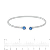 Thumbnail Image 3 of 5.0mm Swiss Blue Topaz Duo Rope Bangle in Sterling Silver and 10K Gold