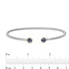 Thumbnail Image 3 of 5.0mm Blue Sapphire Duo Rope Bangle in Sterling Silver and 10K Gold
