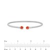 Thumbnail Image 2 of 5.0mm Garnet Duo Rope Bangle in Sterling Silver and 10K Gold