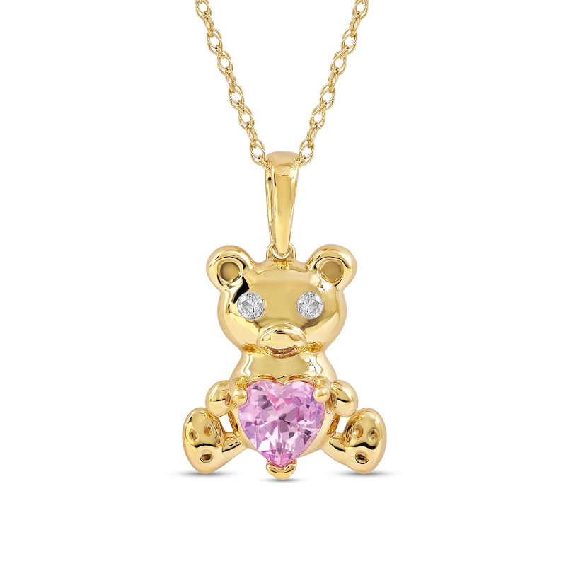 V Bear Heart Necklace