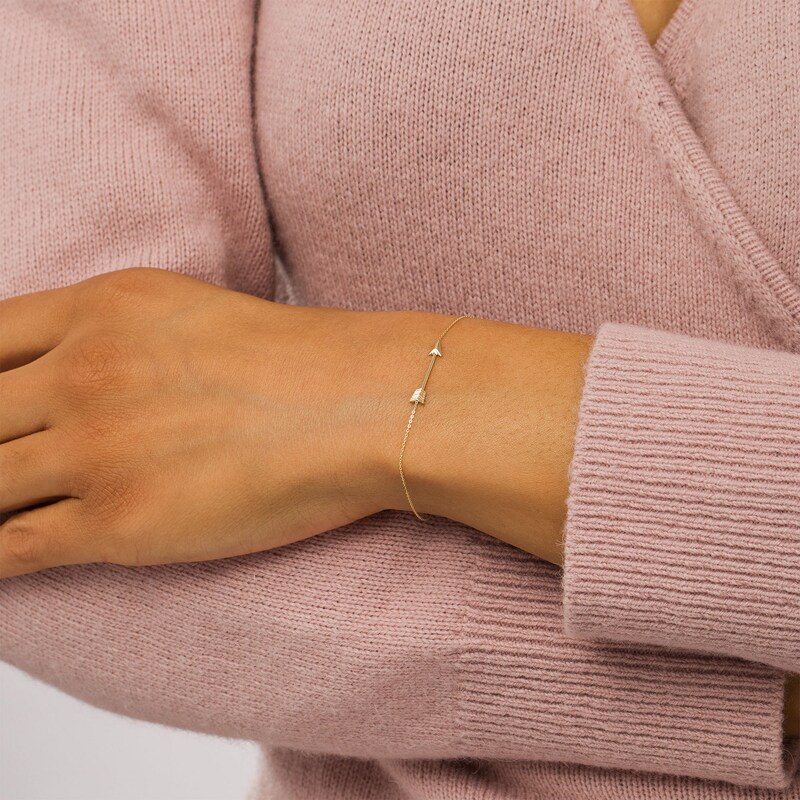 Main Image 2 of Arrow Bracelet in 14K Gold - 7.25"