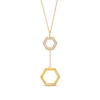 Thumbnail Image 1 of 1/10 CT. T.W. Diamond Double Hexagon Pendant in 10K Gold