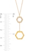 Thumbnail Image 4 of 1/10 CT. T.W. Diamond Double Hexagon Pendant in 10K Gold