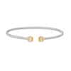 Thumbnail Image 1 of 5.0mm Opal Duo Rope Bangle in Sterling Silver and 10K Gold