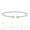 Thumbnail Image 3 of 5.0mm Opal Duo Rope Bangle in Sterling Silver and 10K Gold
