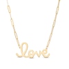 Thumbnail Image 0 of Cursive "love" Necklace in 10K Gold