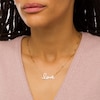 Thumbnail Image 1 of Cursive "love" Necklace in 10K Gold