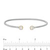 Thumbnail Image 3 of 5.0mm White Topaz Duo Rope Bangle in Sterling Silver and 10K Gold