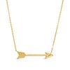 Thumbnail Image 1 of Arrow Necklace in 14K Gold - 17"