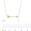 Thumbnail Image 3 of Arrow Necklace in 14K Gold - 17"