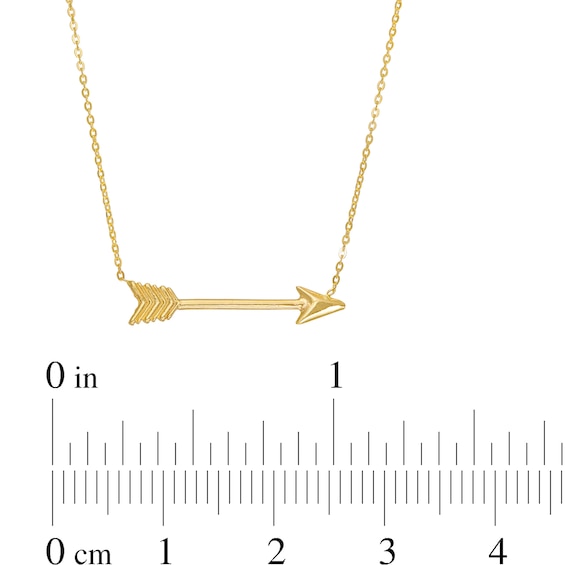 Arrow Necklace in 14K Gold - 17"