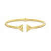 Etched Arrow Triangular Geometric Cuff in 10K Gold