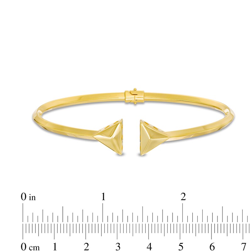 Main Image 3 of Etched Arrow Triangular Geometric Cuff in 10K Gold