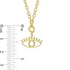 Thumbnail Image 3 of Evil Eye Outline Dangle Necklace in 10K Gold