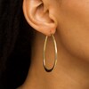 Thumbnail Image 2 of Made in Italy 50.0mm Abstract Tube Hoop Earrings in 14K Gold